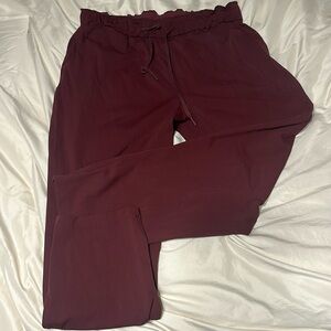 Lululemon, Stretch High Rise, 7/8 pant, Size 14, Maroon